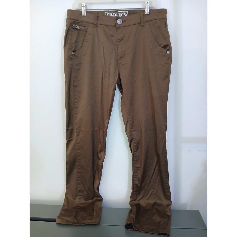Demolition Gear Brown Utility Tactical Pants 33/32 Cotton Nylon Stretch DG